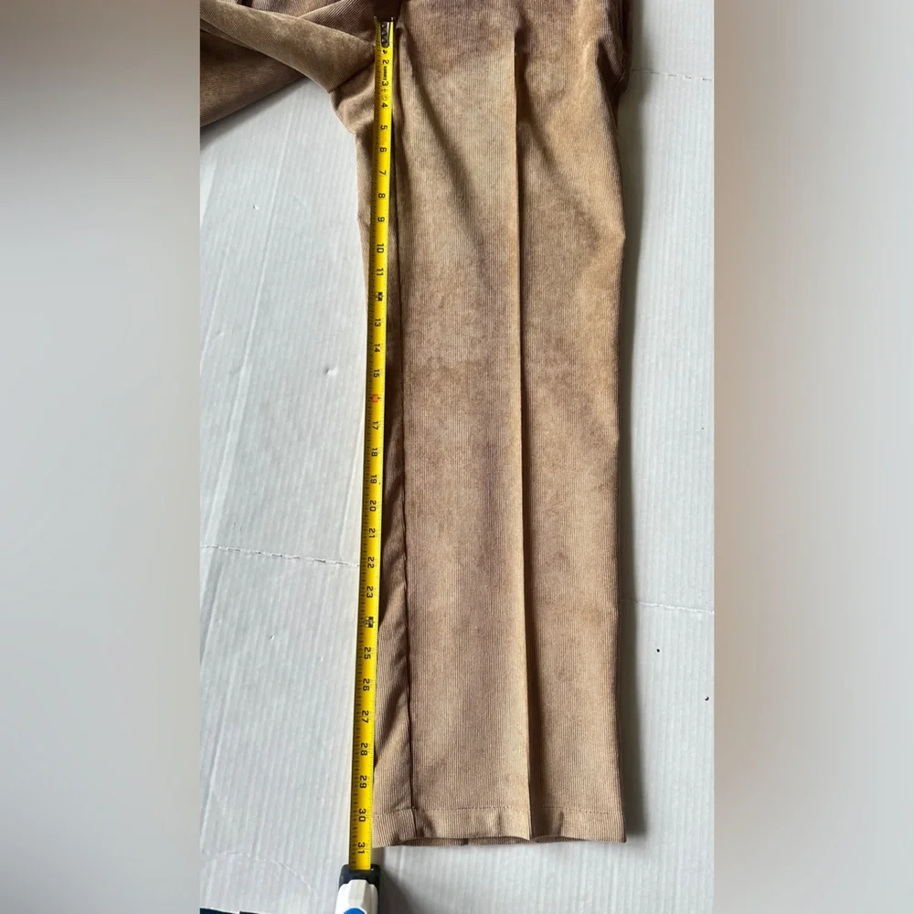 Peter Millar Pants Men 34x31 Brown Nanoluxe Corduroy Flat Front‎ Casual Normcore